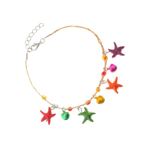 Veemoon 1 Stück Seestern Muschel Fußkettchen Muscheln Fußkettchen Für Frauen Hülse Strand Shell-knöchel- Zierliches Fußaccessoire Exquisites Accessoire Bunt Legierung Zufällige Farbe von Veemoon