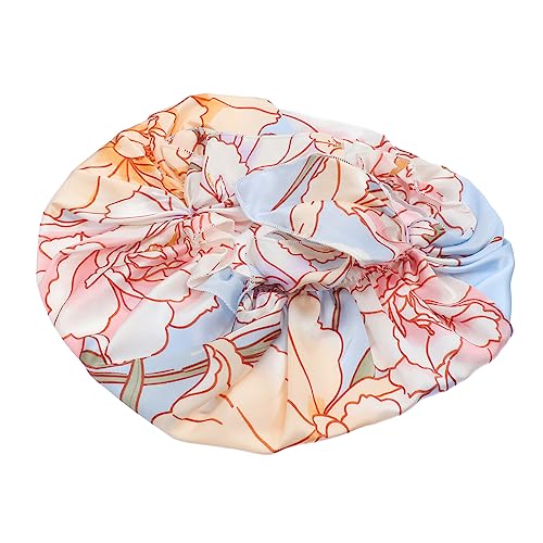 Veemoon 1 Stück Seidenhaube für Lockige Haare Atmungsaktive Schlafmütze Elastische Haarhaube für Nachtpflege Schützend und Hautfreundlich für Damen Beim Schlafen von Veemoon