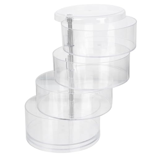 Veemoon 1 Stück Transparente Drehbare Kosmetikaufbewahrungsbox für Zuhause Organizer für Make Up Hautpflege und Mehr Design Klarer von Veemoon
