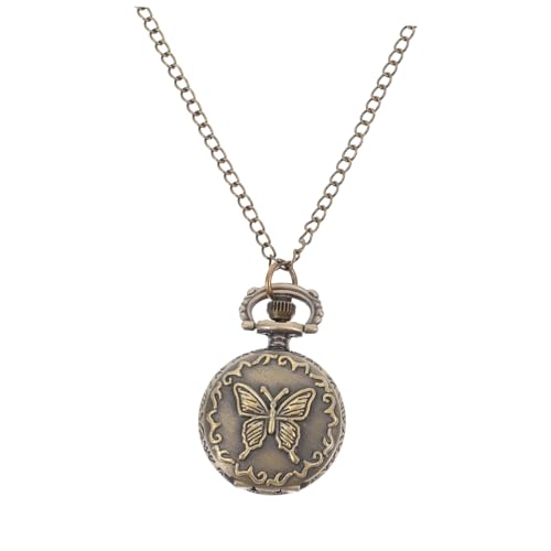 Veemoon 1 Stück Vintage Pocket Watch mit Schmetterlingsmuster Unisex Uhr für Langlebigen Gebrauch Stilvolles Accessoire für Geschenkidee für Antiker von Veemoon