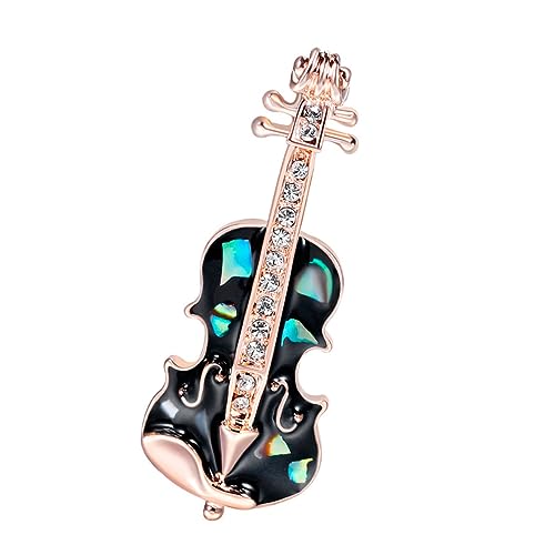 Veemoon Violine Anstecknadel Emaille Violine Brosche Pin Retro Design Schmuck Für Kleidung Tasche Mantel Rucksack Hut Modischer Accessoire von Veemoon