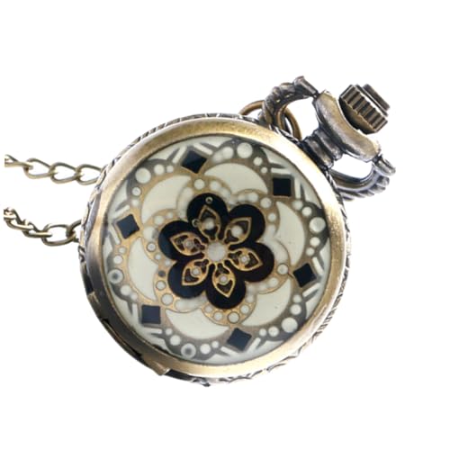 Veemoon 1stück Vintage Taschenuhr Mit Kette Retro Quarz Uhr Für Damen Und Tragbar Und Leicht Als Für Und Familie Zu Feiertagen von Veemoon