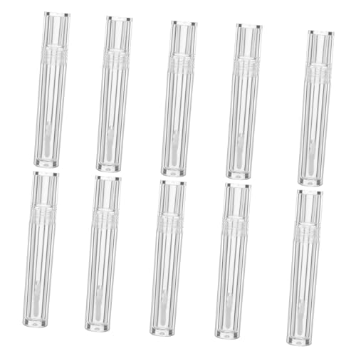 Veemoon 10 Sätze Transparente Lippenpflegestifthülsen zum Selberbefüllen Wiederverwendbare DIY Kosmetik Behälter Praktische Subpackaging Tubes für Lipgloss Balm Lip Oil Aufbewahrung von Veemoon