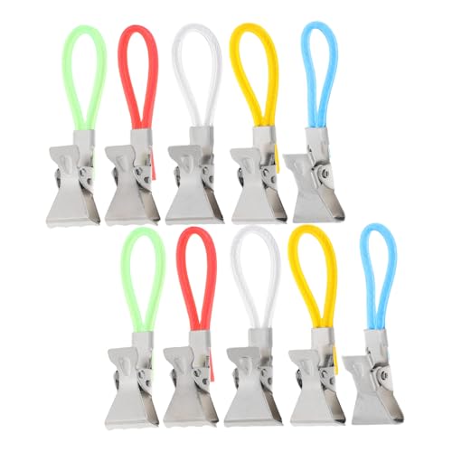 Veemoon 10 Stück Handtuchklammern Handtuchhalter Handtücher Stoffaufbewahrungsklammern Stoffhakenklammern Handtuchaufhängeklammern Kleine Aufhängeklammern Badezimmer Handtuchhaken von Veemoon