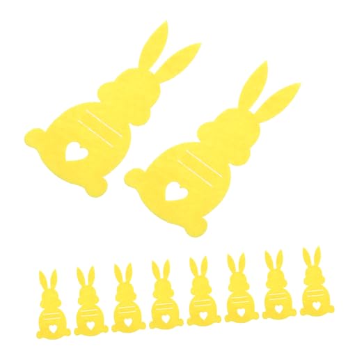 Veemoon 10stücke Osterhasen Besteckhalter Multifunktionale Utensilienhülle Für Tischdekoration Zubehör Für Ostern Und Feierlichkeiten Langlebiges Material Fröhlichem Design von Veemoon
