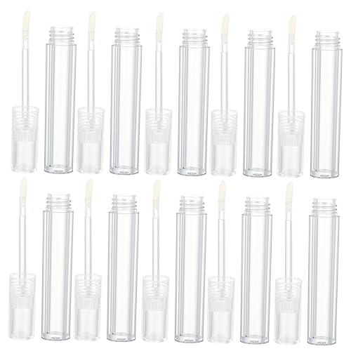 Veemoon 10 Stück Leere Lip Gloss Tubes Nachfüllbare Transparente Behälter für Lippenpflege und Kosmetik für Profis und Anfänger Langlebig und Tragbar von Veemoon