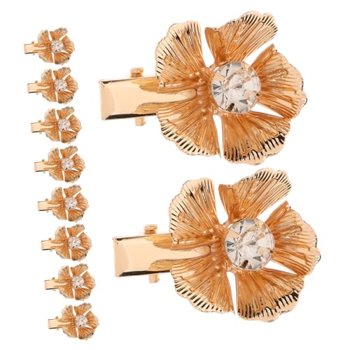 Veemoon 10 Stück Metallblumenhaarclip minimalistische Haarklammer dekorativ Seide Haarschmuck für Frauen Haarspange Blumenclips für das Haar Zinklegierung Orange von Veemoon