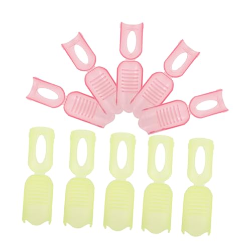 Veemoon 10 Stück Nagellackentferner Clips aus Kunststoff Verstellbar für Fingergrößen Praktische Gel Nail Polish Remover Wraps in Tiefrosa und Halbtransparentem Gelb Schnelles Entfernen Veemoon 10 Stück Nagellackentferner Clips aus Kunststoff Verstellbar für Fingergrößen Praktische Gel Nail Polish Remover Wraps in Tiefrosa und Halbtransparentem Gelb Schnelles Entfernen von Veemoon