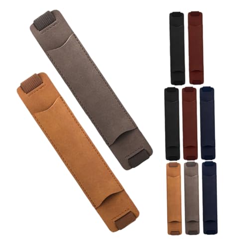 Veemoon 10stücke Elastische Stifthalter Aus Pu-Leder Verstellbare Pen Sleeves Für Notizbücher Schützende Federmäppchen Und Weinrot von Veemoon
