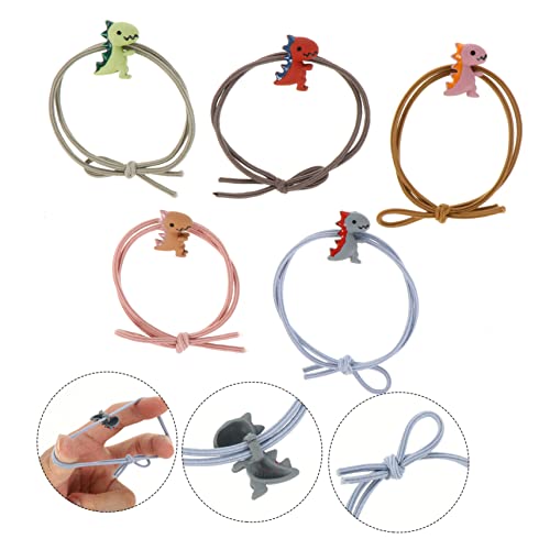 Veemoon 10 Stück Teiliges Dinosaurier Haargummis für Mädchen und Frauen Bunte Elastische Haarbänder mit Hoher Elastizität Niedliches Cartoon Design als Haarschmuck für Alltag und von Veemoon