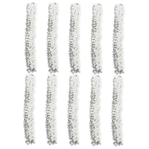 Veemoon 10 Stück Teiliges Elastische Glitzer Haarbänder für Silberne Pailletten Stirnbänder mit Strass Haaraccessoires für Hochzeiten Feiern und Festliche Anlässe von Veemoon