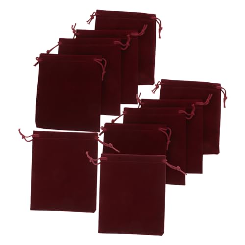 Veemoon 10 Stück Teiliges Flanell Beutelset mit Kordelzug Weiche Schmuck und Ohrhörer Aufbewahrungstaschen Multifunktionale Leichte Stoffbeutel für Reisen Elegante Kleine Säckchen in von Veemoon