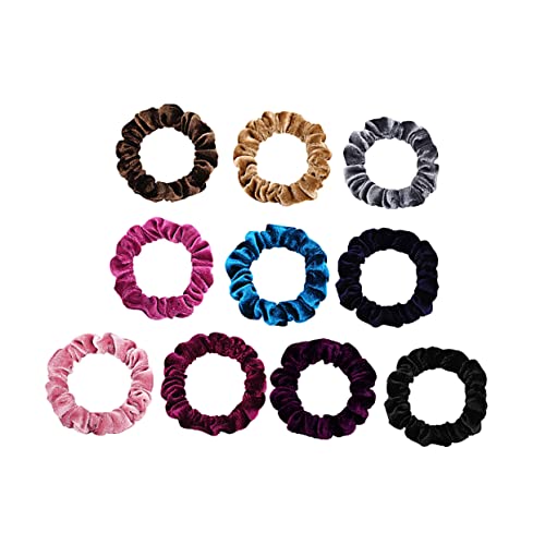 Veemoon 10 Stück Teiliges Flauschiger Haarreifen Nahtlose Hochdehnbare Haargummis für und Mädchen für Pferdeschwanz Halter in Bunten Farben von Veemoon
