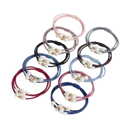 Veemoon 10 Stück Teiliges Haargummi Mehrlagigem Schleifen design Elastische Haarbänder für Frauen und Mädchen Farblich Sortiert Stilvoller Haarschmuck für Ponytails und Zufällige Farbe von Veemoon