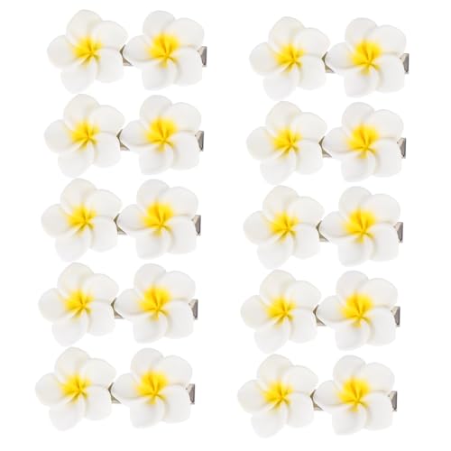 Veemoon 10 Stück Teiliges Haarspangen mit Simulation eierblumen Glatte Oberfläche Leichter Haarschmuck für Damen und Mädchen Geeignet für Hochzeiten Alltag und Hawaiianische von Veemoon