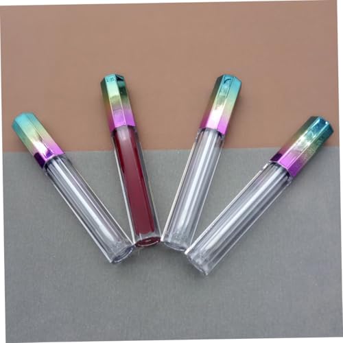 Veemoon 10 Stück Teiliges Leere Lippenpflegebehälter Bunte Octagonal Lipgloss Tuben Kleine Leichte Lippenöl Behälter Tragbar für Damen Reise und Tägliche Nutzung von Veemoon