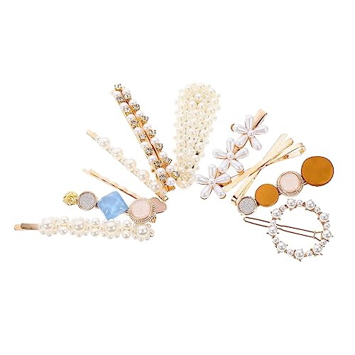 Veemoon 10 Stück Teiliges Set Perlen Haarspangen für Damen Haarklammern für Partys Hochzeiten und Besondere Anlässe Einzigartiger Haarschmuck für Verschiedene Frisuren und Outfits von Veemoon