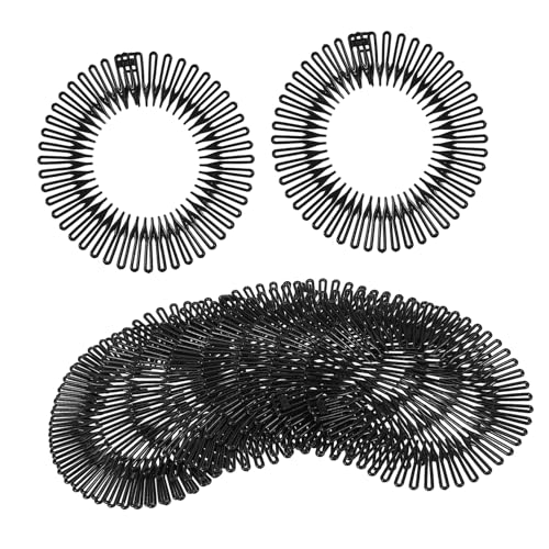 Veemoon 10 Stück Teiliges Stretch Haarband mit Elastischem Spiral Kamm Vollflexibles Wellenförmiges Damen Haarstyling Zubehör Ergonomisch Geformt Bequem für Perücken und Tägliche Frisuren von Veemoon