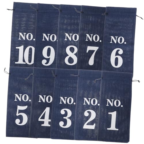 Veemoon 10 Stück Teiliges aus Wiederverwendbaren Weintaschen aus Natürlichem Jute mit Zugband Elegante Verpackung für Flaschen für und Partys Praktisch und Tragbar von Veemoon