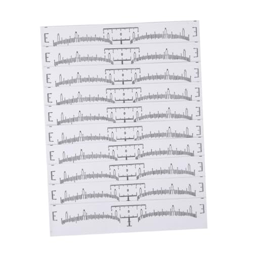 Veemoon 100 Stück Augenbrauen Messhilfe Aufkleber Präzise Augenbrauen Schablonen für Microblading und Positionierung Einfache Anwendung Langlebiges Material von Veemoon