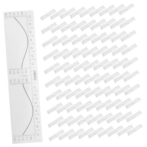 Veemoon 100stücke Augenbrauenlineal Zum Messen Einweg Augenbrauen-mapping-aufkleber Selbstklebende Augenbrauen-formschablonen-vorlage Augenbrauenwerkzeug Zum Formen Der Augenbrauen von Veemoon