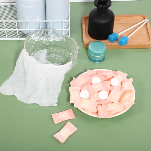 Veemoon 100 Stück Einweg Gesichts handtücher Kompakt Reisehandtücher Baumwolle Komprimierte Reinigungstücher Einzeln Verpackt Schnelltrocknend Für Gesichtspflege Und Hygiene von Veemoon