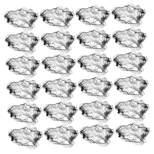 Veemoon 100 Stück Unsichtbare Haarnetze für Frauen Elastisches Flexibles Haarnetz Sicheres Haarnetz für Dutt Professionelles Styling Bequeme Passung Schwarzes Mesh von Veemoon