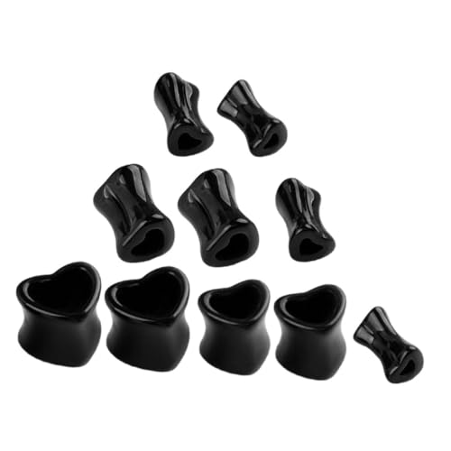 Veemoon 10 Paare Ohrstöpsel Ohrdehner Expander Praktische Herz-modellierstöpsel Für Alltag Parties Cosplay Und Weitere Anlässe von Veemoon