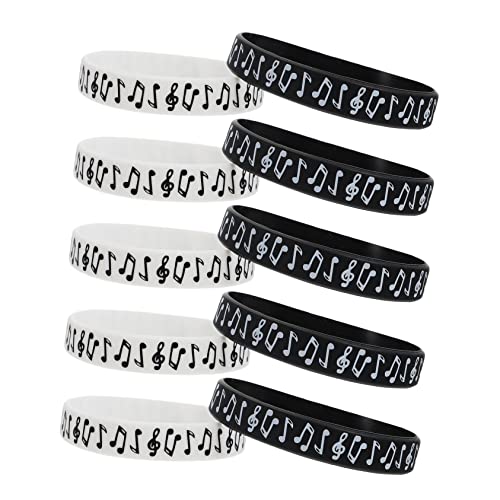 Veemoon 10Stücke Armbänder für Musikfestivals Syllable Notizen Design Langlebig und Bequem Konzerte und Partys für Musikliebhaber von Veemoon