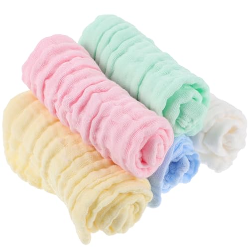 Veemoon 10Stücke Baumwoll Waschlappen Super Saugfähig Rein Farbenfrohe Handtücher für Gesichtswäsche für Bad und Spa von Veemoon