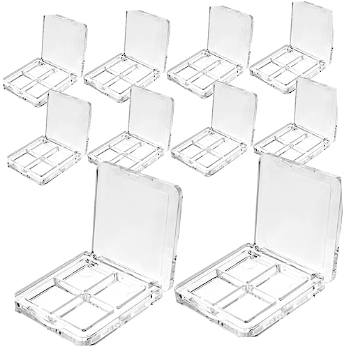 Veemoon 10Stücke Teiliges Lidschatten Organizer Transparent Kosmetikbehälter für Lippenstift und Blush für DIY Lidschattenplatten Langlebig und Geruchsneutral Praktisch von Veemoon