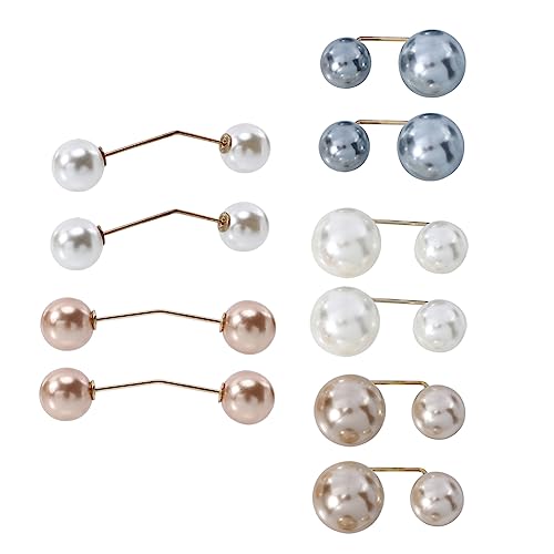 Veemoon 10Stücke Teiliges Perlen Broschen Schalhalter Clips Legierung für Outfits Vielseitige Anstecknadeln für Frauen zur Dekoration von Tüchern und Kleidung von Veemoon