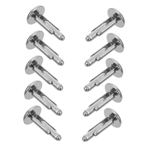 Veemoon 10stücke Herren Manschettenknöpfe Runde Cabochon-manschettenknopf-rohlinge Aus Edelstahl Diy-manschettenknöpfe Für Kleidung Und Anlässe von Veemoon