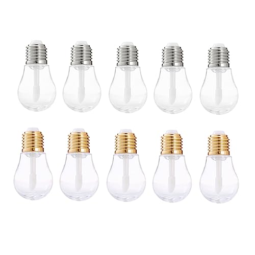 Veemoon 10stücke Nachfolgend Finden Sie Neuen Namen Für Ihr Produkt -teiliges Mini Lip Gloss Tuben Im Bulb-design Nachfüllbare Lippenbalsam-flaschen Für Reisen Leere Behälter Für Lippenpfl von Veemoon