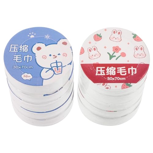 Veemoon 10stücke Reisetaschentuch Komprimiert Handtuch Outdoor Tragbare Gesichtstuch Einwegwaschlappen von Veemoon