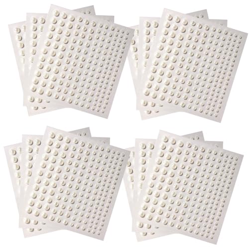 Veemoon 12 Blatt Selbstklebende Perlen Aufkleber für Gesichtsmakeup und Nagelkunst Hochwertige Dekoration für Erwachsene für Festivals und Kreative DIY Projekte von Veemoon