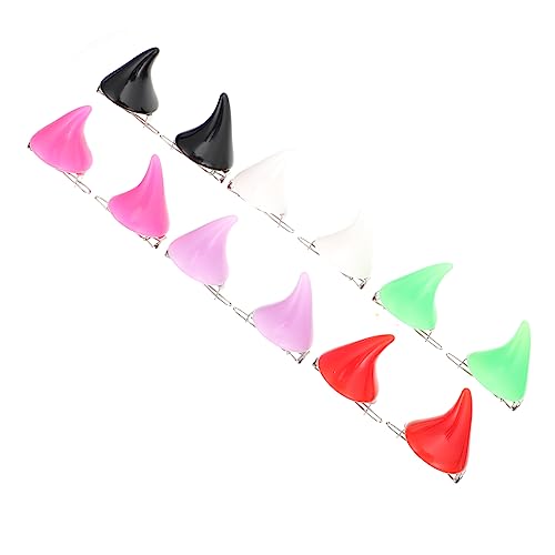 Veemoon 12stücke Teiliges Halloween Teufelshörner Haarschmuck Für Cosplay Bunte Haarclips Und Leicht Und Tragbar Für Festliche Anlässe von Veemoon