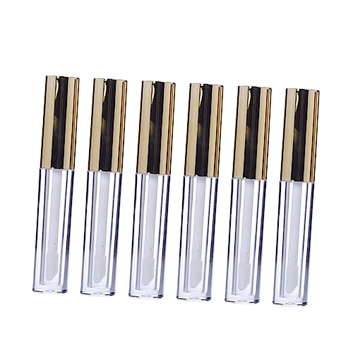 Veemoon 12 Stück Leere Lippenpflegestift Tuben mit Goldenem Deckel Runde Kosmetik Aufbewahrungsbehälter Tragbare Lip Gloss Storage Container für DIY Lippenpflege und Make Up von Veemoon