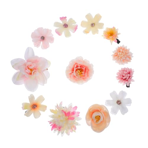 Veemoon 12stücke Blumenhaarspangen Für Damen Haarschmuck Aus Böhmischer Spitze Blumenspangen Für Damen Hawaiianische Blumenspangen Dekorative Haarspangen Set Für Hochzeiten Jubiläen von Veemoon