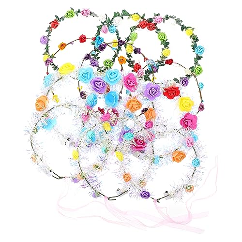 Veemoon Leuchtendes Haarband 12 Stücke Girlanden Haarband für Partys Einheitsgröße Dekorativer Kopfschmuck von Veemoon