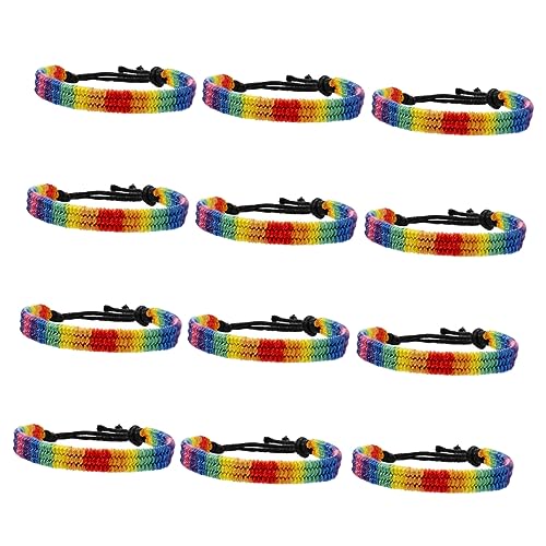Veemoon 12 Stück Teiliges Regenbogen Armbandset Verstellbare Freundschaftsarmbänder Geflochtenem Unisex Pride Schmuck für Männer Frauen Handgelenkaccessoire für Lgbt Feiern Veemoon 12 Stück Teiliges Regenbogen Armbandset Verstellbare Freundschaftsarmbänder Geflochtenem Unisex Pride Schmuck für Männer Frauen Handgelenkaccessoire für Lgbt Feiern von Veemoon