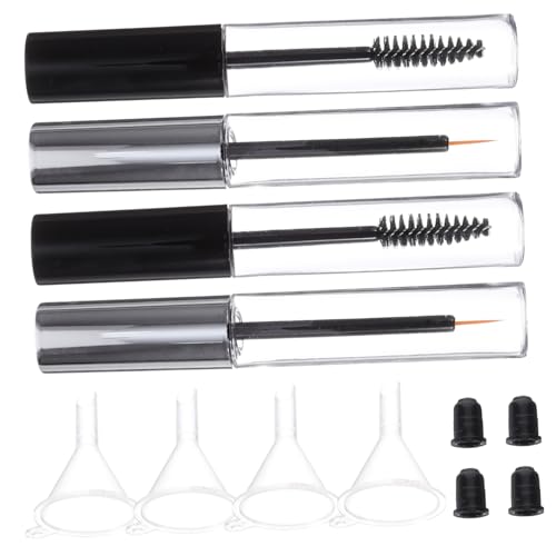Veemoon 12 Stück Teiliges Transparentes Mascara Behälter Set mit Wimpern Eyeliner Tuben Kunststofftrichtern und Stoppern Leere Flaschen für DIY Make-up Reise und von Veemoon