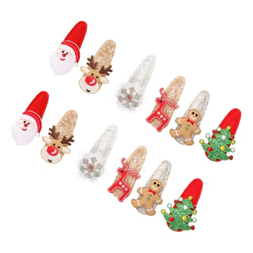 Veemoon 12 Stück Teiliges Weihnachts Haarclip Leichte Robuste Haarschmuck für Frauen mit Niedlichen Weihnachtsbaum und Rentiermotiven Festliche Holiday Hair Clips für Weihnachtsfeiern von Veemoon
