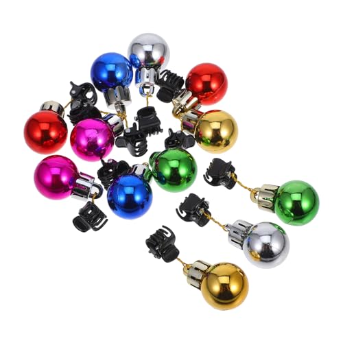 Veemoon 12 Stück Weihnachtsbart Clips Bunte Bartornamente für Männer Glänzende Weihnachtskugeln für Gesichtsbehaarung Einfache Befestigung Zufällige Farben für von Veemoon