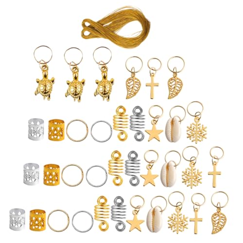 Veemoon 121 Stück Teiliges DIY Haarschmuck mit Metall Haarringen für Dreadlocks und Zöpfe Haarclips für Partys Hochzeiten und Besondere Anlässe von Veemoon