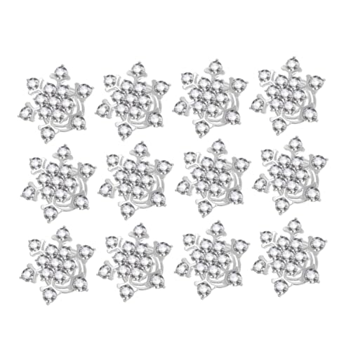 Veemoon 15 Stück Teiliges Haarnadel Set mit Glitzernden Schneeflocken Langlebige Legierung Funkelnde Spiral Haarspangen für Brautfrisuren Festlicher Haarschmuck für Damen und Hochzeit von Veemoon