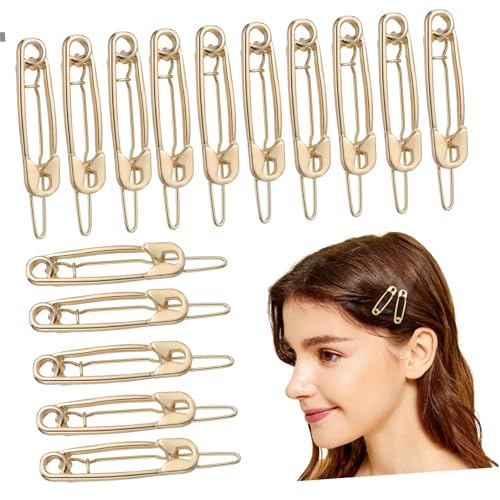 Veemoon 15 Stück Teiliges Haarschmuck Sicherheitsnadel Design Haarklammern aus Langlebiger Legierung Leichte Haarspangen für Damen für Dünnes Haar und Hochsteckfrisuren von Veemoon