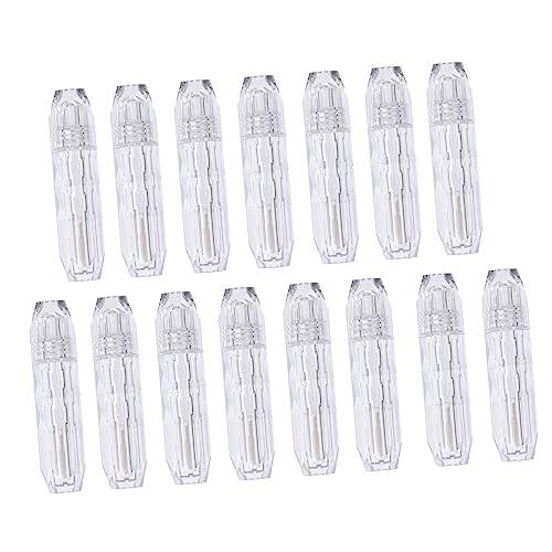 Veemoon 15 Stück Teiliges Leere Lippenpflege Behälter Transparente Diamantförmige Lipgloss Tuben Nachfüllbare Lippenfarbe Verpackungen für DIY Lip Balm Kompakt und Tragbar von Veemoon
