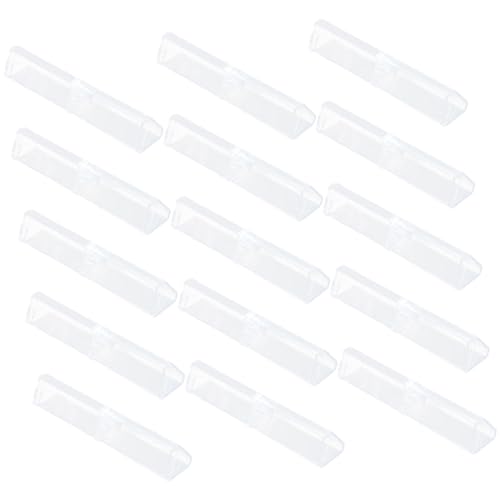 Veemoon 15 Stück Teiliges Transparente Stifttaschen Stapelbare Aufbewahrungsbox für Stifte Schreibwaren Schmuck und Mehr für Büro Schule und von Veemoon