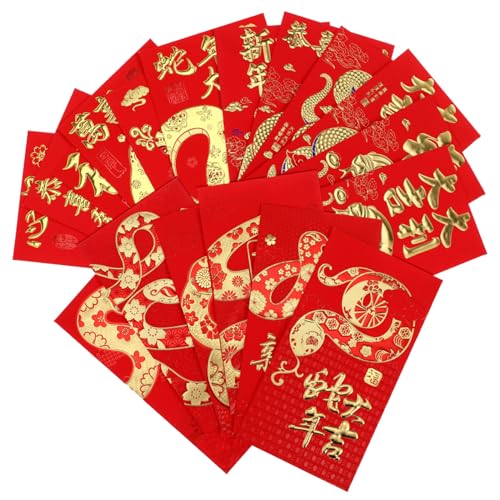 Veemoon 18 Stk. Sternzeichen Schlange roter Umschlag 2025 rote Umschläge Geldumschlag Festival China briefumschläge chinesisches rotes paket chinesische rote Umschläge Glück Spezialpapier Veemoon 18 Stk. Sternzeichen Schlange roter Umschlag 2025 rote Umschläge Geldumschlag Festival China briefumschläge chinesisches rotes paket chinesische rote Umschläge Glück Spezialpapier von Veemoon